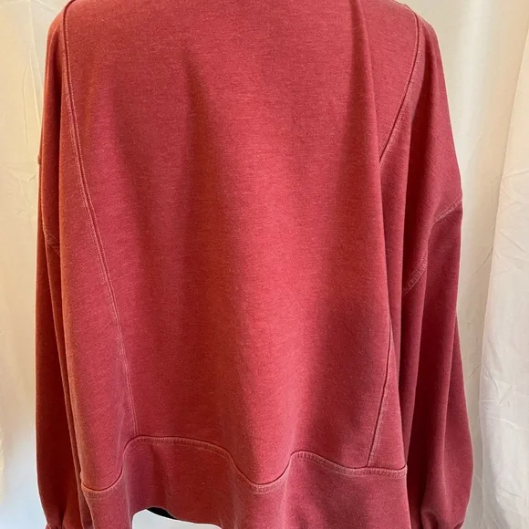 Free People V-Neck Sweater in Warm Red - Picture 8 of 10